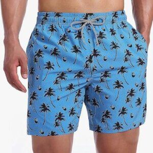 Biwisy Mens Swim Trunks Quick Dry with Mesh Lining